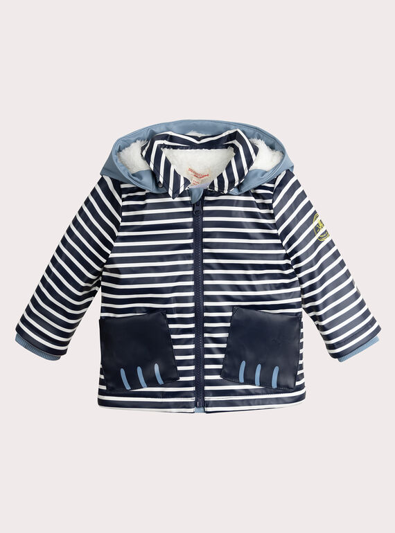 Imperméable marinière à capuche amovible pour bébé garçon VUGROIMP / 24WG10E1IMPC204