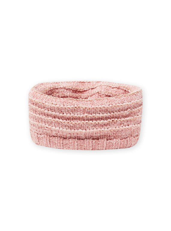Snood rose en maille chenille enfant fille MYAROSNOO / 21WI0154SNOD332
