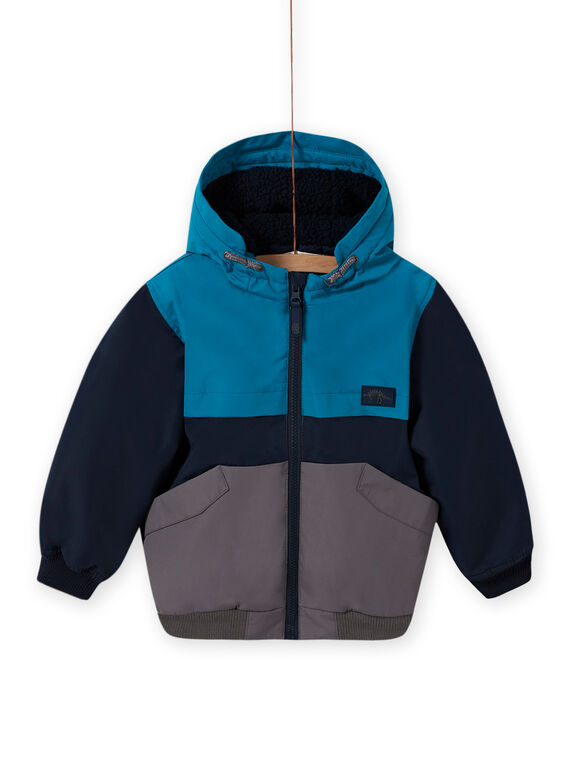 Blouson à capuche tricolore enfant garçon MOGROBLOU3 / 21W90252BLOC243