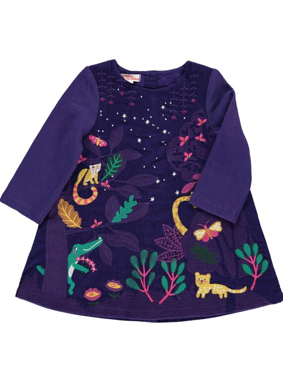 Robe en velours bébé fille DIVIOROB1 / 18WG09H1ROB711
