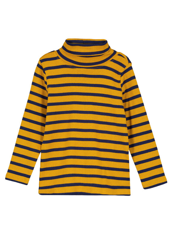 Sous Pull en côtes Ocre rayé Gris GOJOSOUP3 / 19W902L4D3BB107
