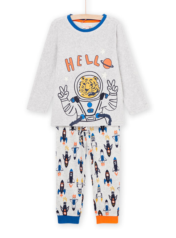Pyjama T-shirt et pantalon en velours à animation fusée PEGOPYJSPA / 22WH1238PYJJ922