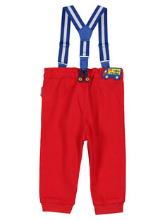 Pantalon rouge à bretelles bébé garçon FUCOPAN / 19SG1081PANF505