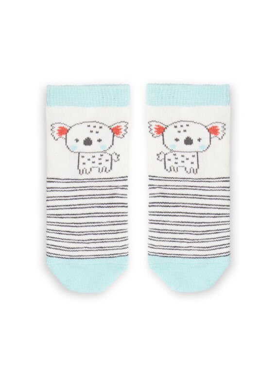 Paire de chaussettes layette garçon LYUPOECHO1 / 21SI10Y1SOQ001