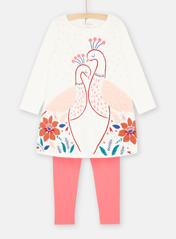 Ensemble pyjama écru et rose SEFACHUPEA / 23WH1152CHN003