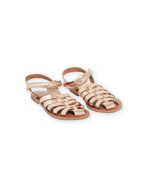 Sandales doré rose en cuir RASANDCAGE / 23KK356BD0EK009