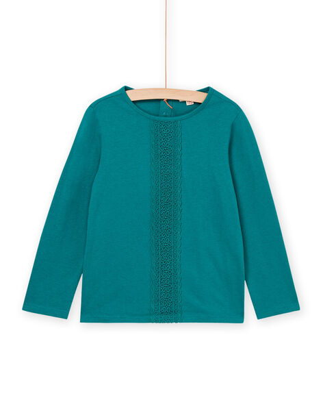 T-shirt manches longues turquoise PAJOSTEE3 / 22W901B8TMLC217