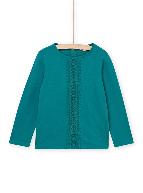 T-shirt manches longues turquoise PAJOSTEE3 / 22W901B8TMLC217