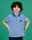Polo à carreaux bleu enfant garçon NOGAPOL / 22S902O1POL000