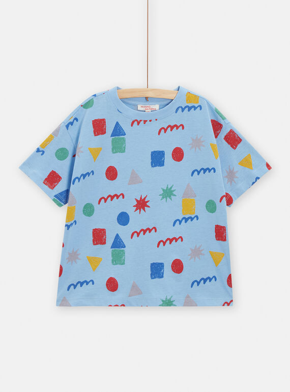 Tee Shirt Manches Courtes Bleu TOCLUTI4 / 24S902O2TMCC227