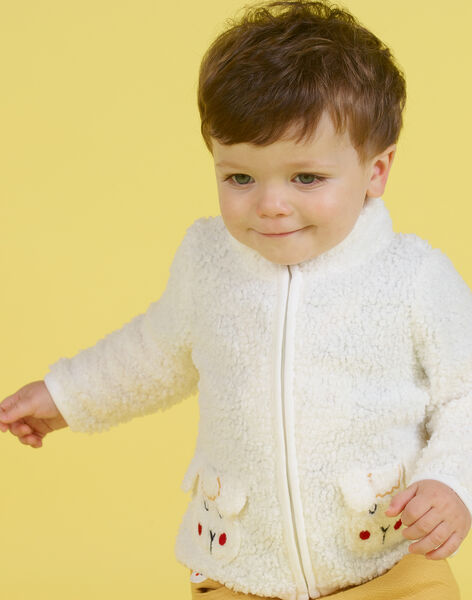Gilet Ecru En Fausse Fourrure Animations Moutons Bebe Garcon Pull Sweat Gilet Bebe Dpam