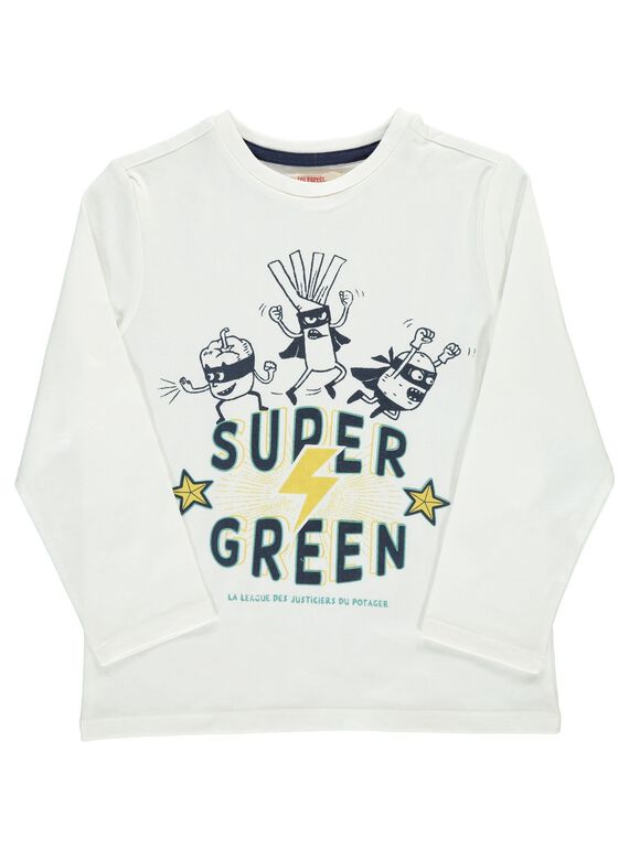 Tee-shirt manches longues Super Green garçon DOVETEE2 / 18W90272TML001