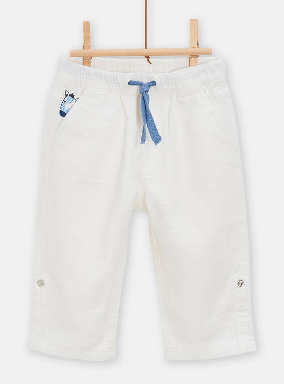 Pantalon blanc pour bébé garçon TUPOPAN2 / 24SG10M2PAN000