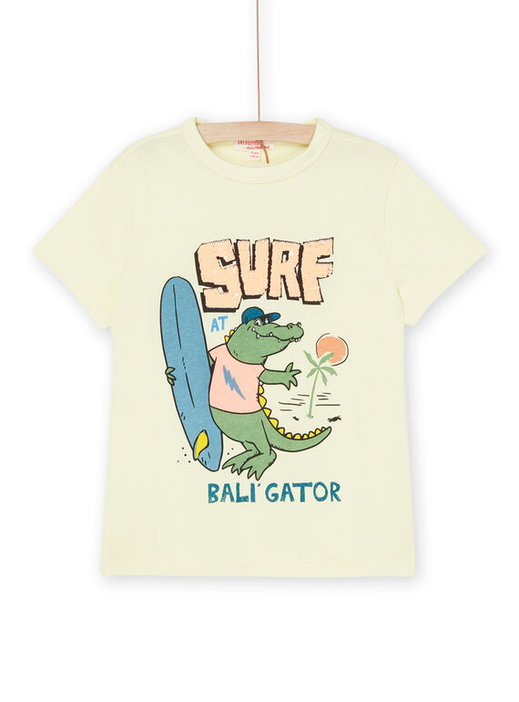 T-shirt jaune à motif aligator ROEXOTI1 / 23S902V3TMC103