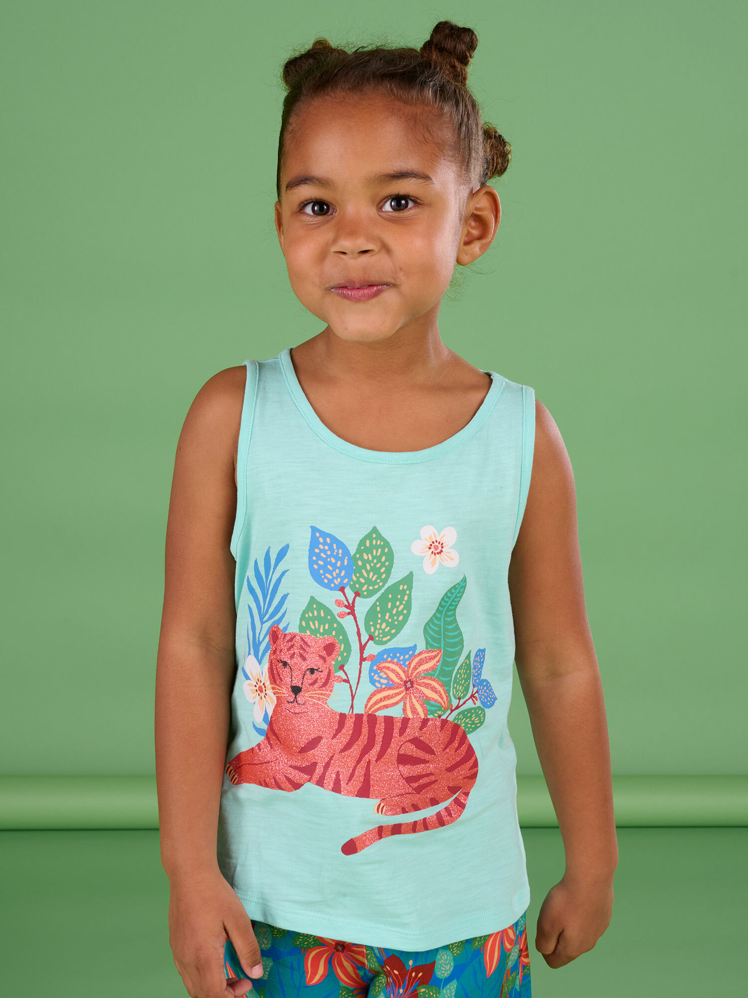 D bardeur turquoise motif tigre T shirt et D bardeur fille