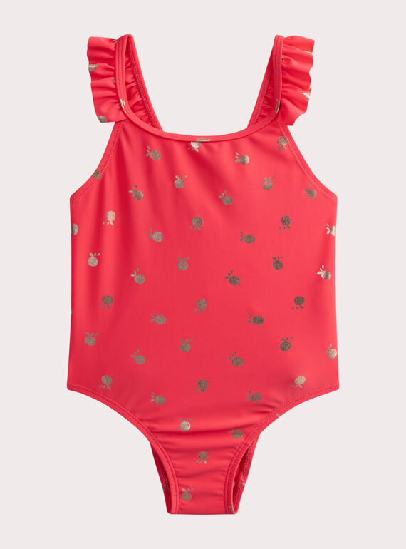 Maillot de bain 1 pièce orange pour fille WYAMER2 / 25SI01NJMAIF507