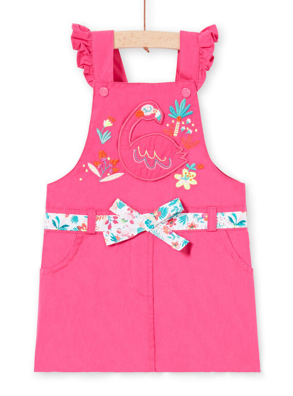 Robe salopette rose bébé fille LIBONROB1 / 21SG09W2ROB302
