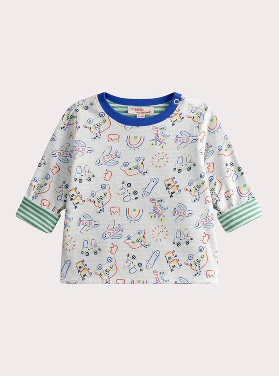 T-shirt reversible pour bébé garçon WUFITEE1 / 25SG1052TML007