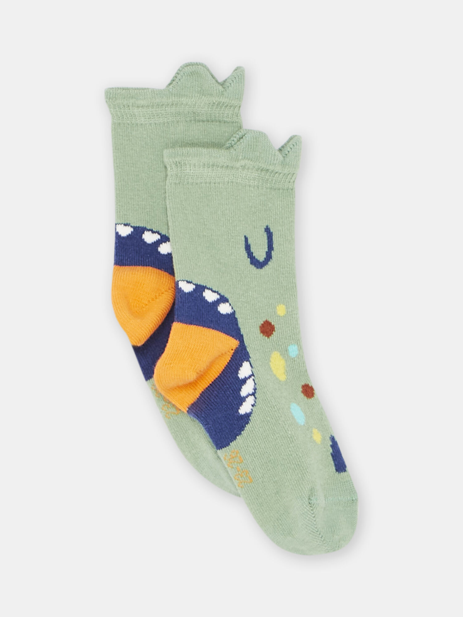 Chaussettes vertes a motif dinosaure bebe garcon Chaussettes DPAM