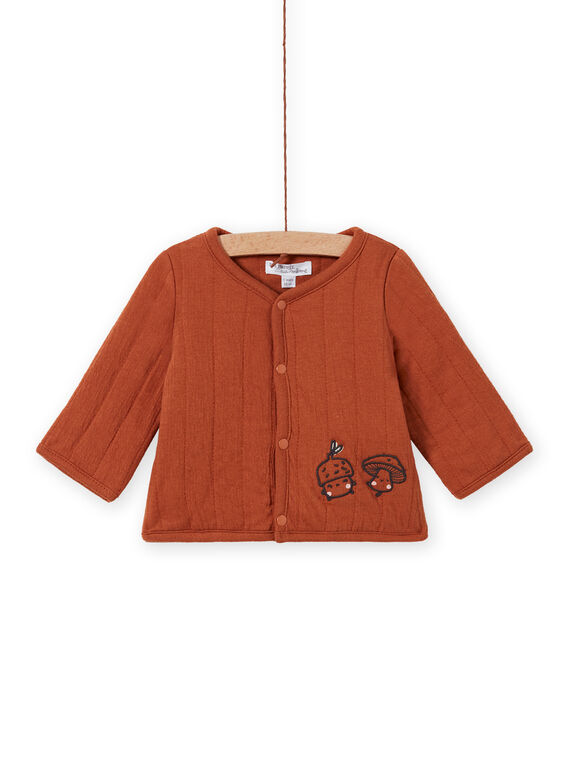 Gilet manches longues marron naissance mixte MOU1GIL1 / 21WF0542GILI810