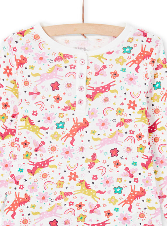 Linke - Pyjama licorne en peluche douce pour filles avec bracelet