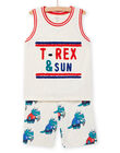 Ensemble pyjama débardeur et short écru enfant garçon NEGOPYCREX / 22SH12H2PYJ003