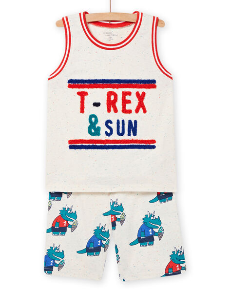 Ensemble pyjama débardeur et short écru enfant garçon NEGOPYCREX / 22SH12H2PYJ003