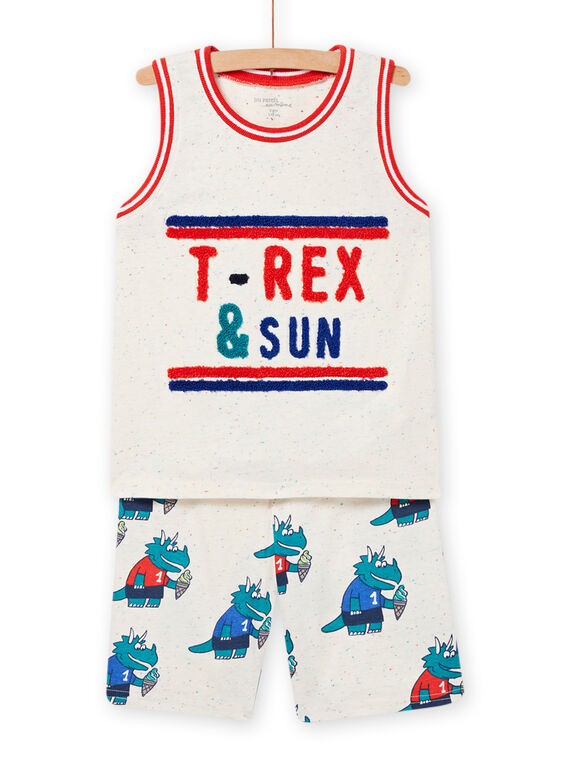 Ensemble pyjama débardeur et short écru enfant garçon NEGOPYCREX / 22SH12H2PYJ003
