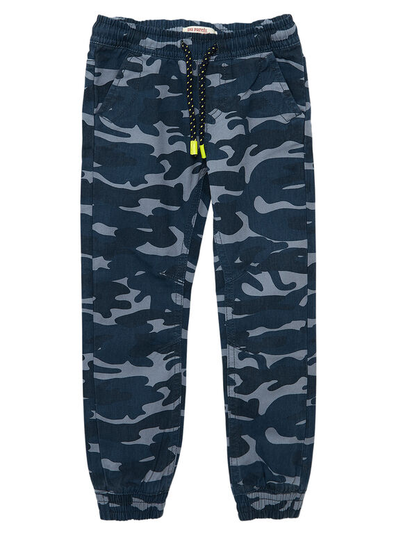 Pantalon garçon imprimé camouflage resserré à la cheville JOCLOJEAN / 20S90211JEAP274