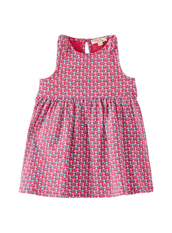 Robe de plage imprimée bébé fille JIPLAROB2 / 20SG09X2ROBD317