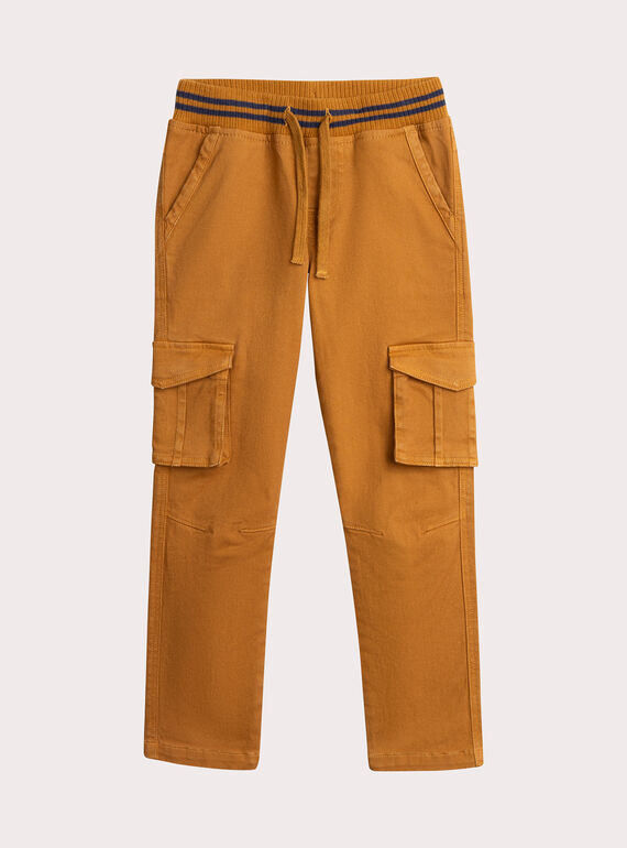 Pantalon cargo marron pour garçon VOJOPAMAT3 / 24W902H1PANI821