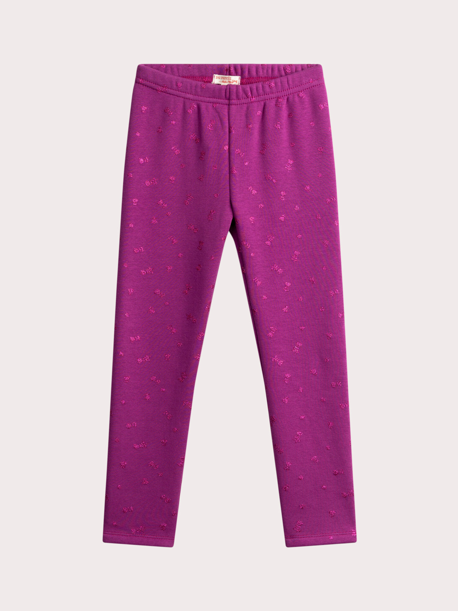 Legging magenta imprime fleuri paillete pour fille Pantalon et Jeans DPAM