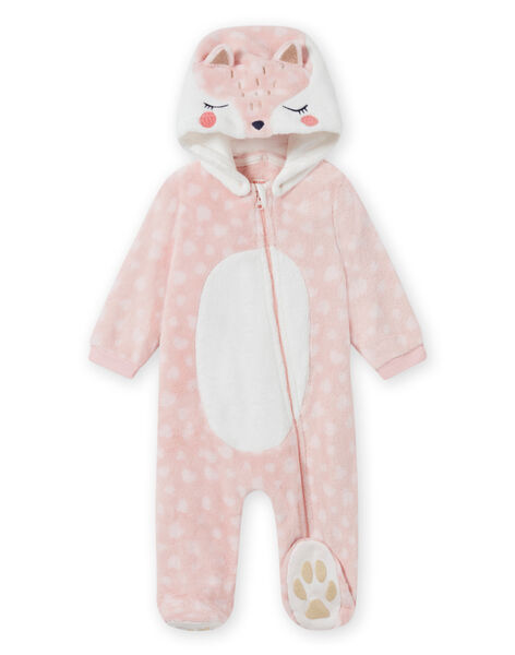 Surpyjama Rose A Capuche Motif Renard Bebe Fille Pyjama Bebe Dpam