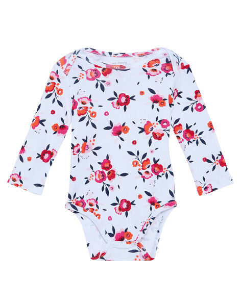 Body Bebe Fille Manches Longues Imprime Fleuri 60 Bebe Dpam