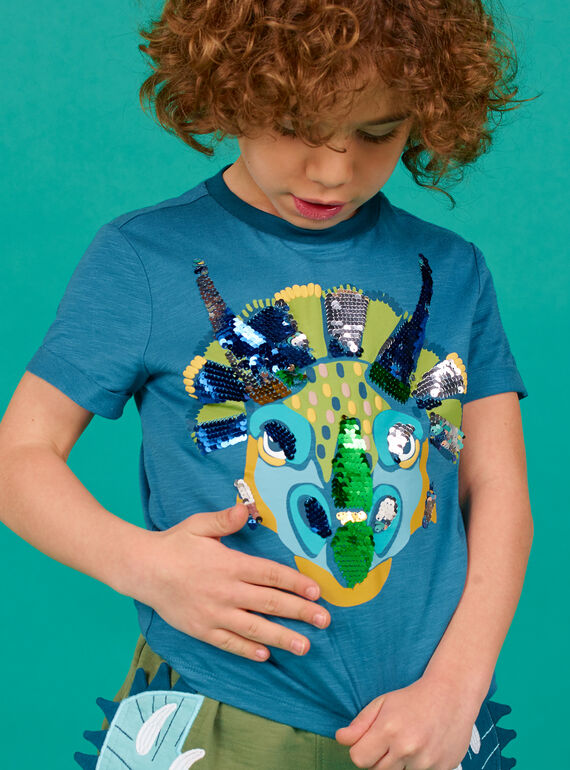 Tee Shirt Manches Courtes Bleu marine LOVERTI5 / 21S902Q3TMC715
