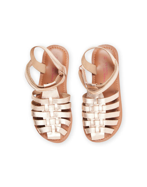Sandales doré rose en cuir RASANDCAGE / 23KK356BD0EK009
