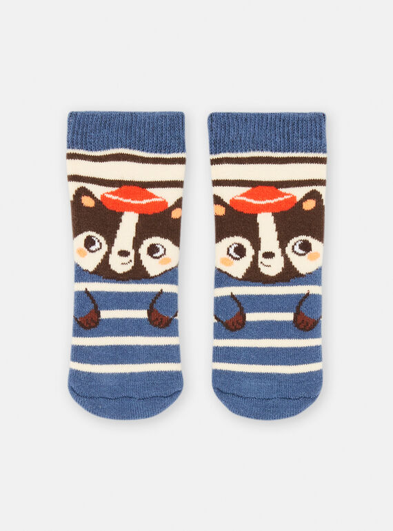 Chaussettes à rayures marron pour bébé garçon SYULOCHO2 / 23WI10N1SOQ802