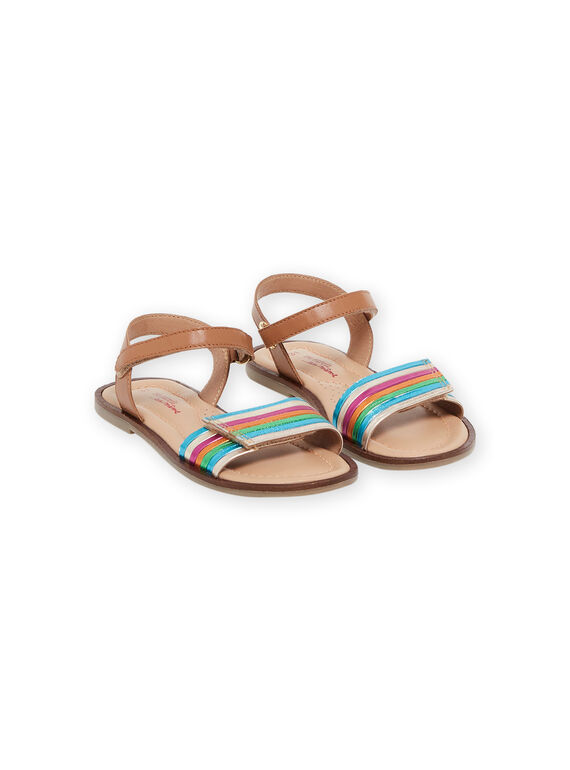 Sandales camel en cuir RASANDCOLOR / 23KK3562D0E804