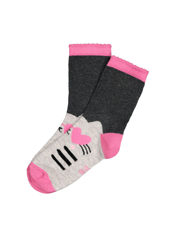 Chaussettes mi-hautes fantaisie fille FYALICHO / 19SI0121SOQ099