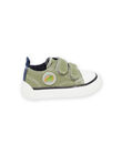 Baskets en toile kaki avec patch dinosaure RUTOILDINO / 23KK3872D16604