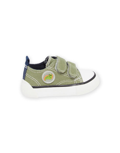 Baskets en toile kaki avec patch dinosaure RUTOILDINO / 23KK3872D16604