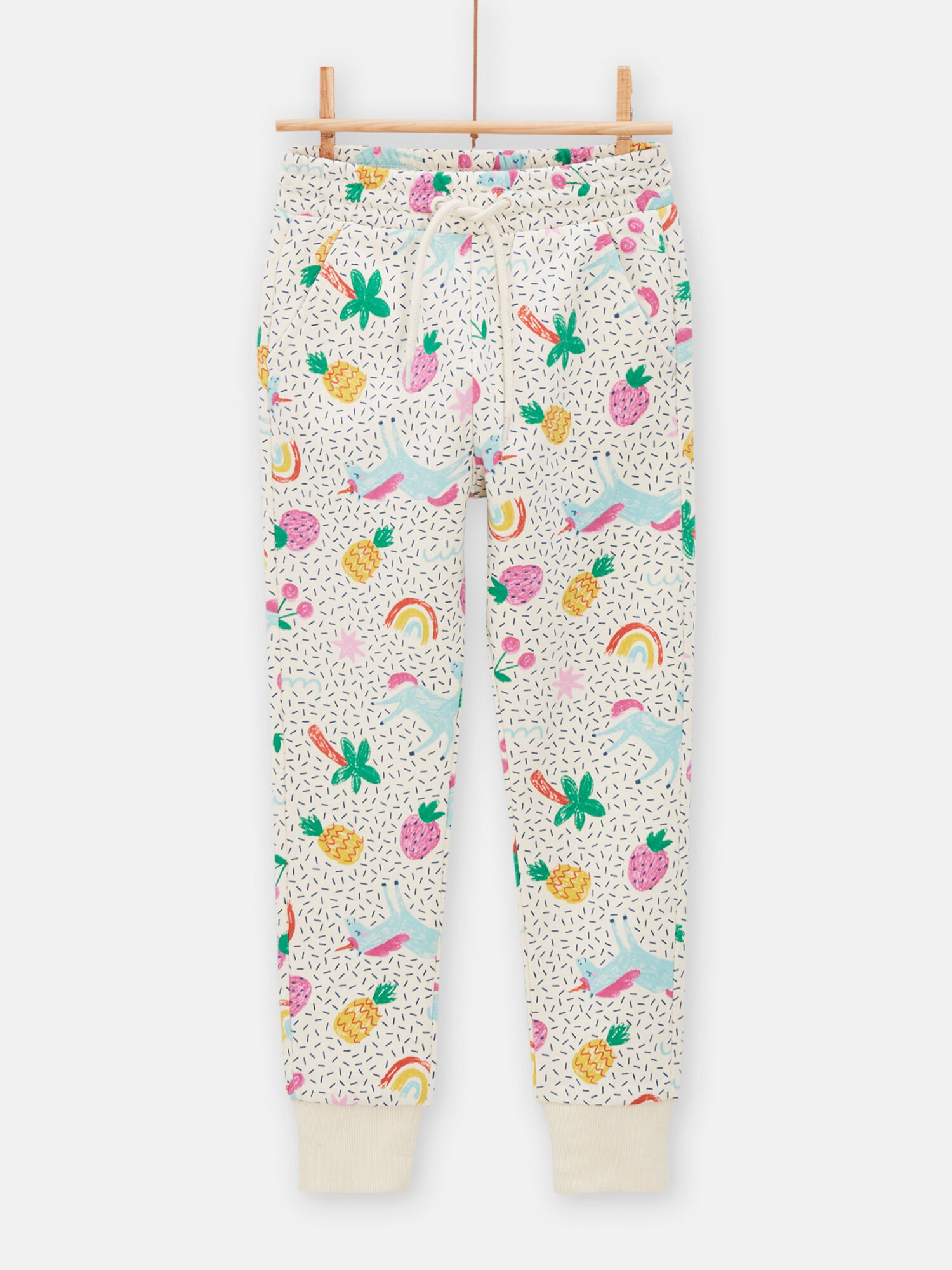 Jogging imprim fantaisie cru pour fille Jogging DPAM