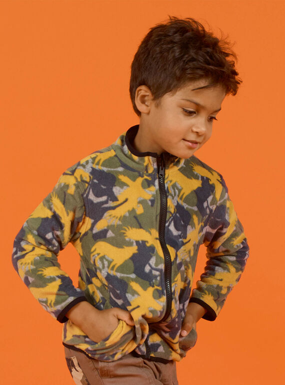 Gilet zippé en polaire réversible enfant garçon MOSAUGIL / 21W902P1GILJ922