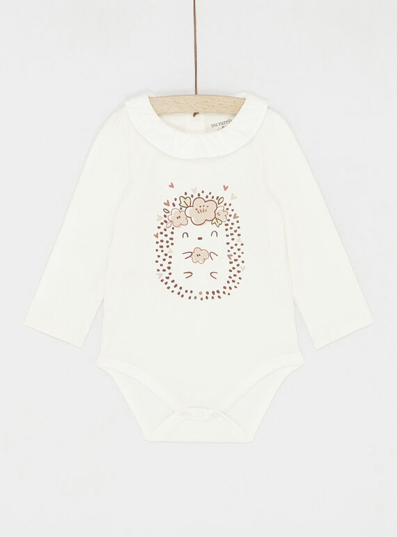 Body manches longues blanc cassé fille SOU1BOD4 / 23WF0312BODA001