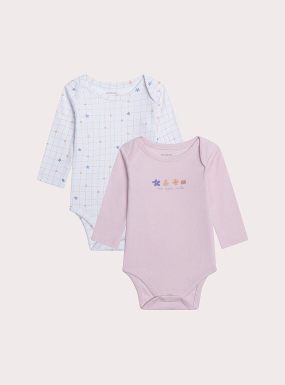 Lot de 2 bodys fruits pour bébé fille XEFIBODFLO / 25WH1342BDLD327