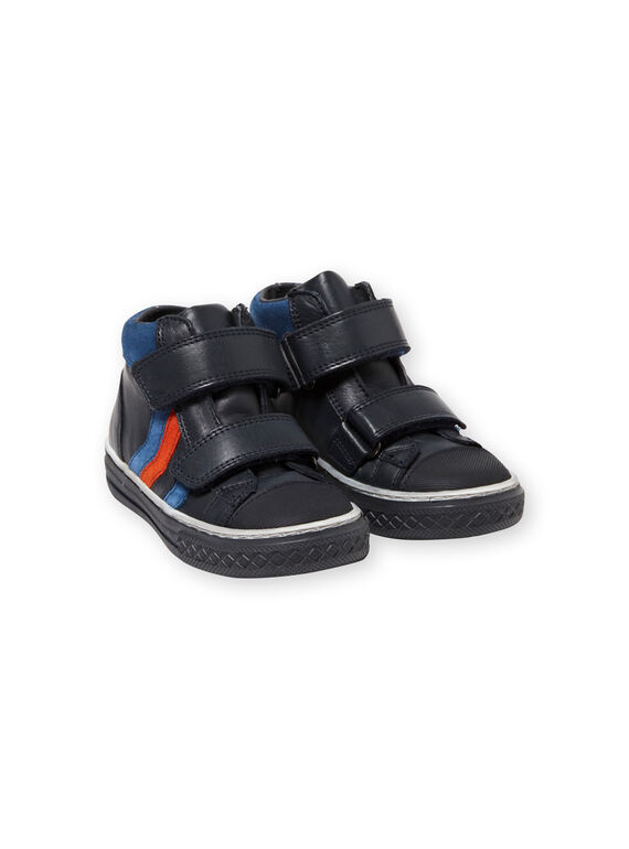 Baskets bleu marine et rouge enfant garçon DGBASDEV / 18WK36TBD3F070