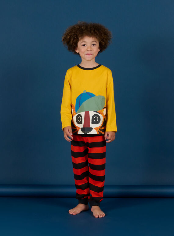 Pyjama long à motif tigre 3 pièces PEGOPYJMAN3 / 22WH1263PYGB114