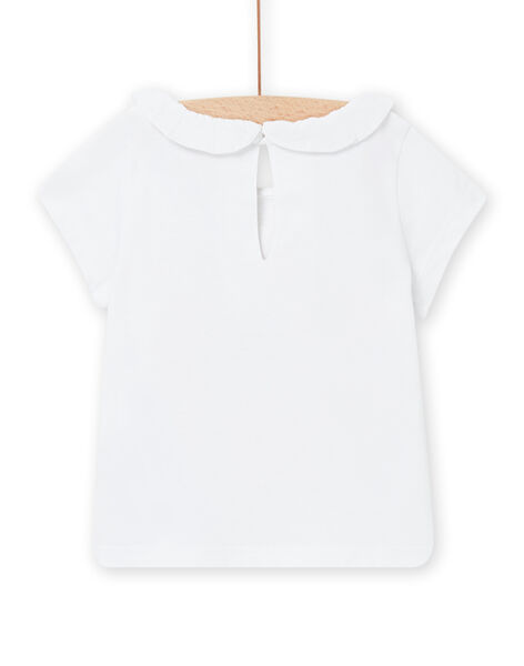 T-shirt blanc bébé fille NIHOBRA / 22SG09T1BRA000