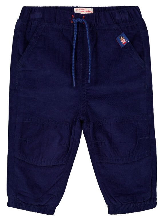 Pantalon velours marine bébé garçon GUJOPAN3 / 19WG1034PAN070