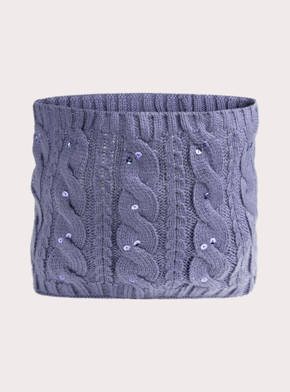 Snood violet à sequins pour fille VYAJOSNOO4 / 24WI01N1SNOH703